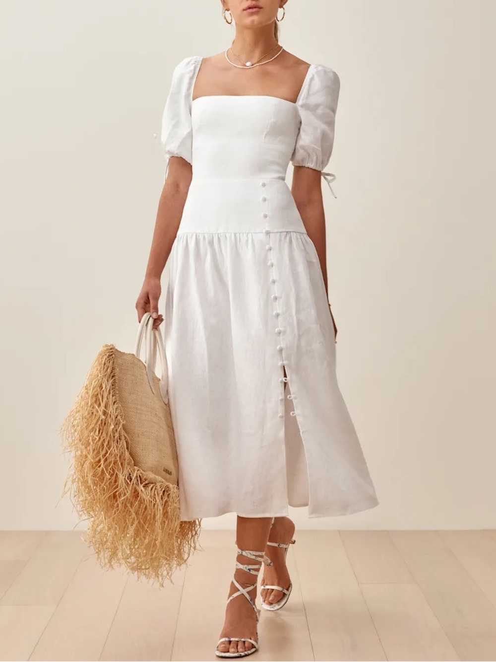 Reformation Melony Linen Dress Size 10 NWT